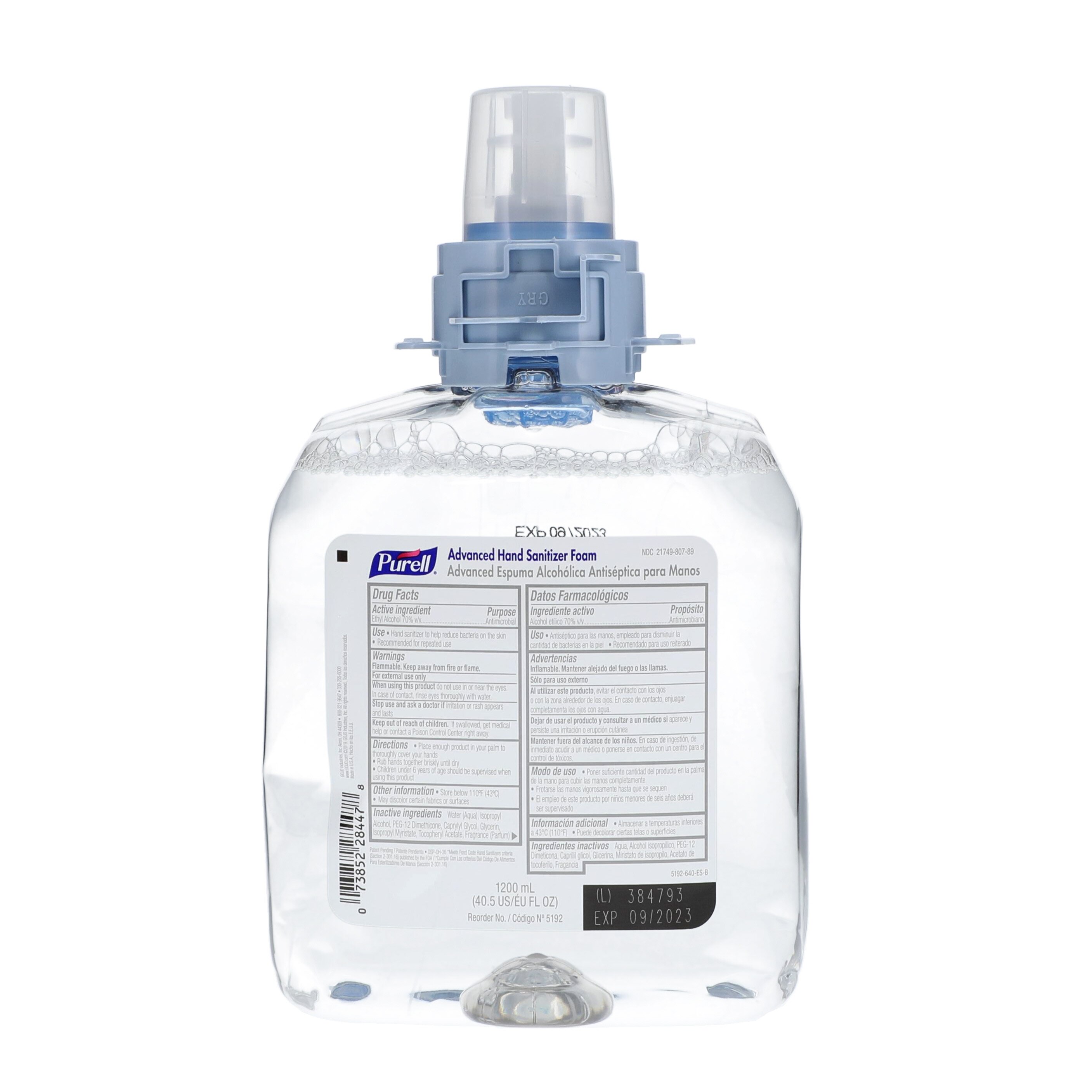 Purell Advanced Foam Sanitizer 1200 mL With Smartflex Refill Bottle Ea