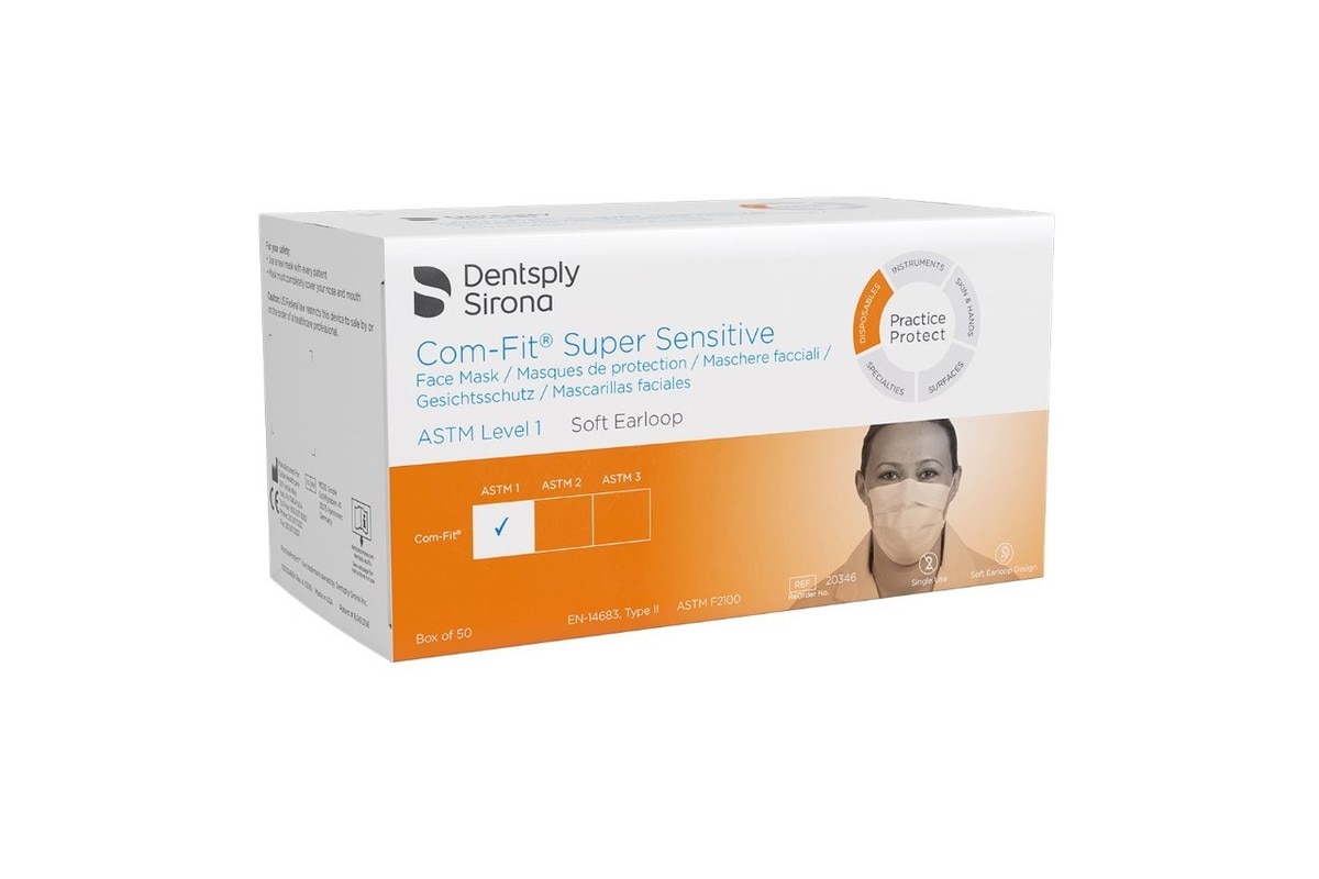 Mondmasker Earloop COMFIT Super Sensitive Type II - Wit, 50 stuks