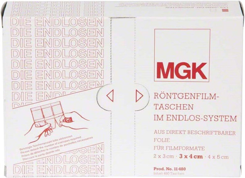 Rontgenfilmhouders - voor films 3 x 4 cm, afscheurbaar - 480 stuks