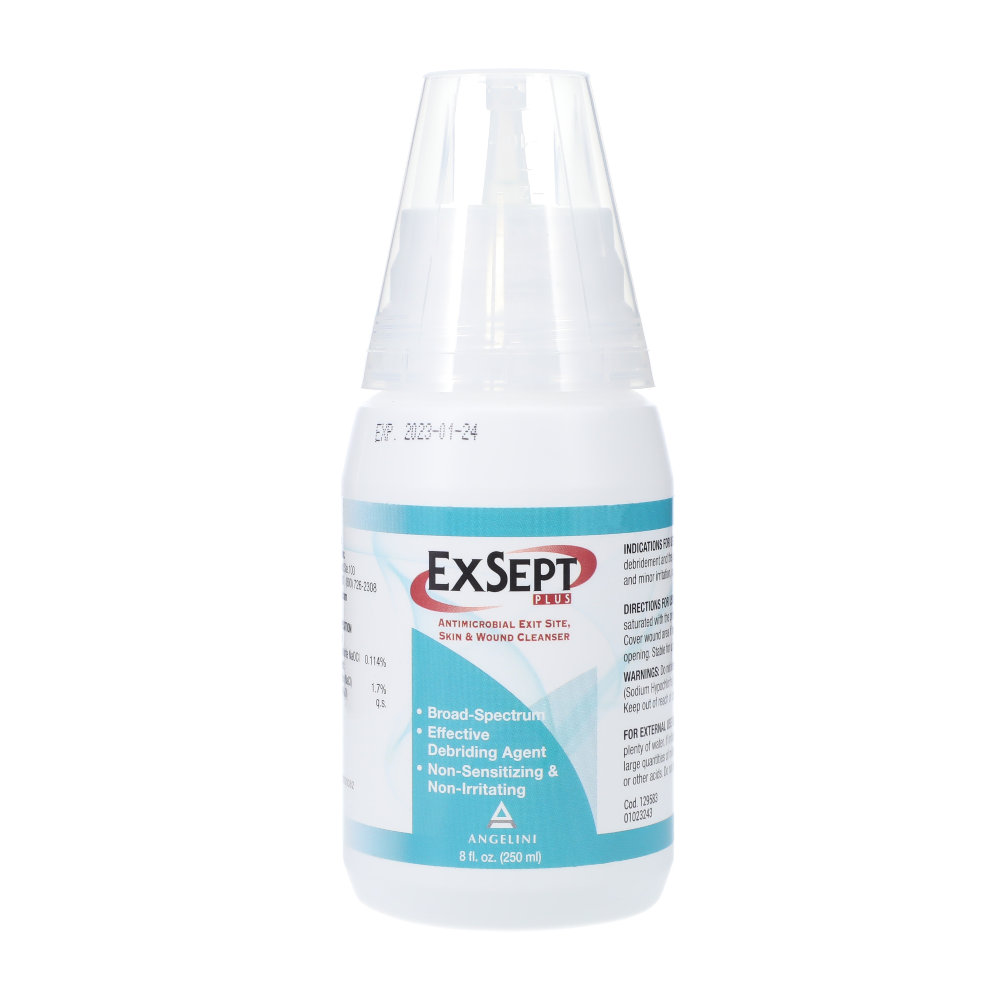 Exsept Plus Wound Cleanser 250mL NaOCl/NaCI/Prfd Wtr 250mL/Bt