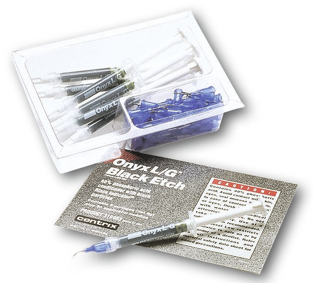 Onyx L/G Black Etch - Verpakking, 15 spuitjes en 50 applicators