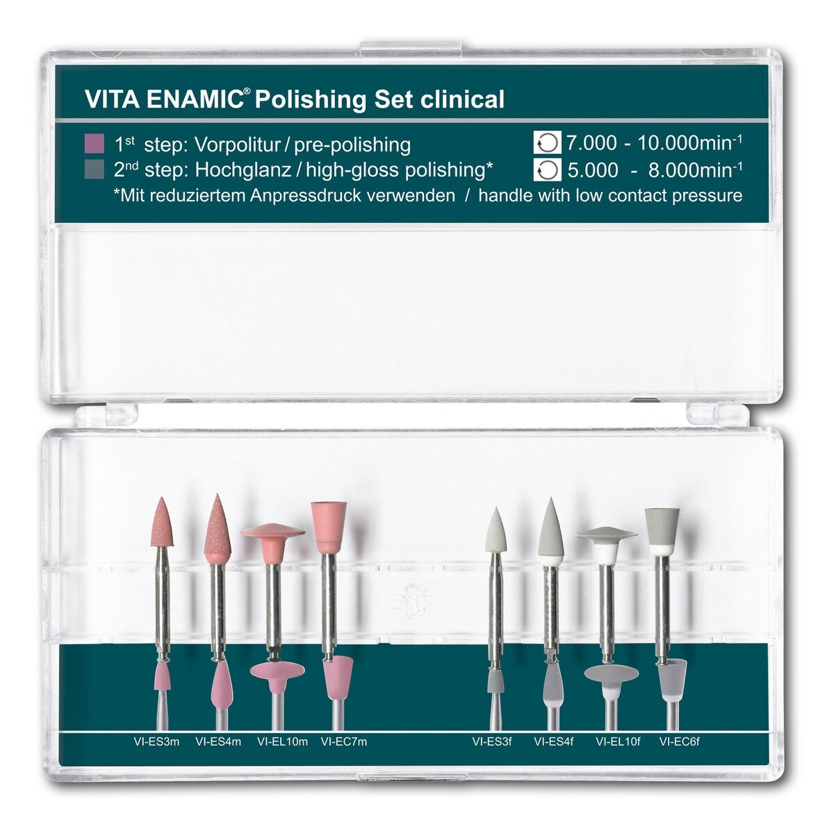 VITA Enamic Polishing Set Clinical - Assortiment, 8 stuks