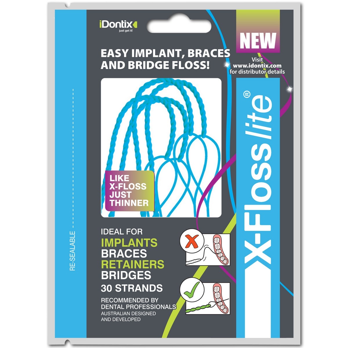 X-Floss Lite - Verpakking, 30 stuks