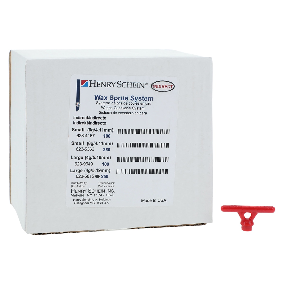 Wax Sprue Indirect 250/Bx