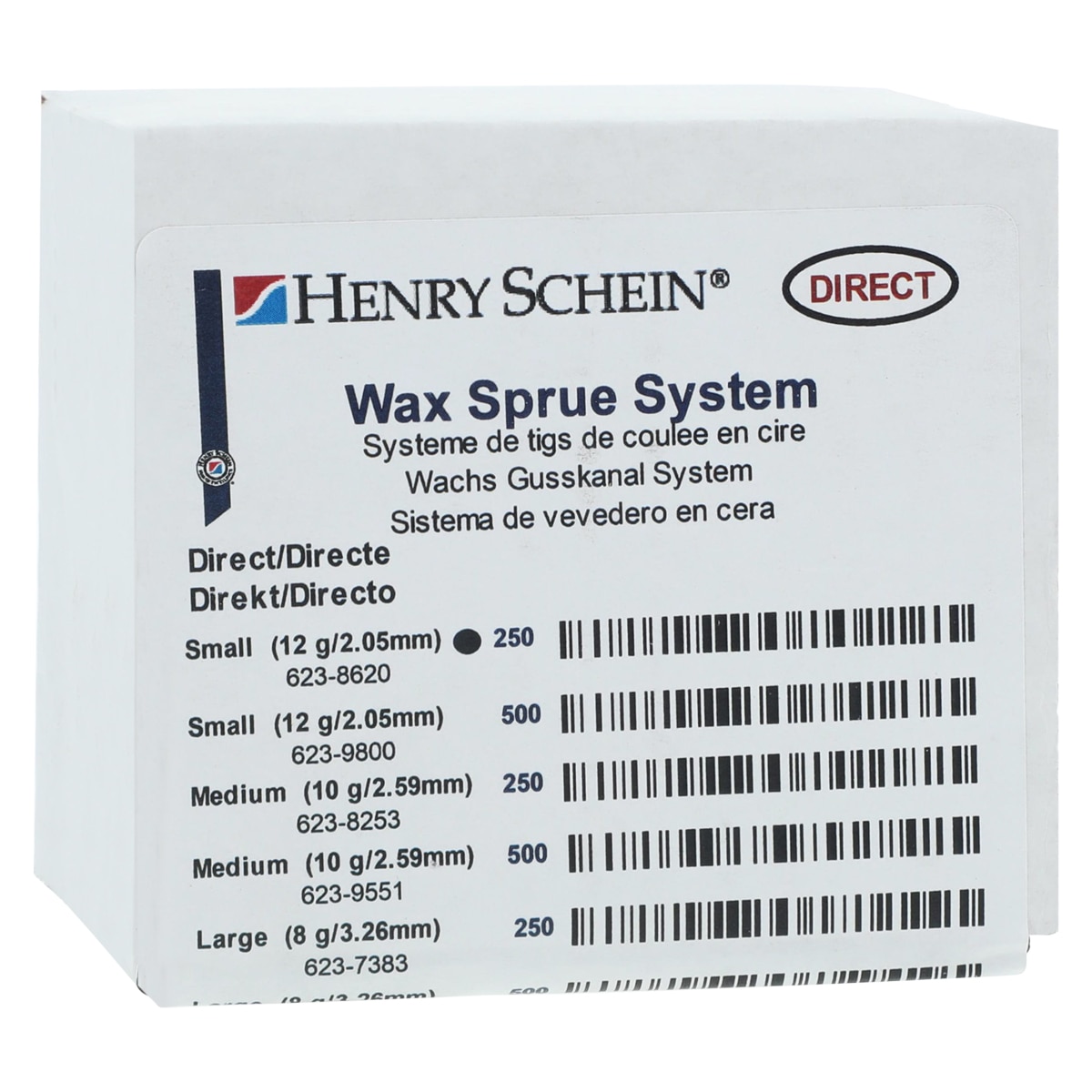 Wax Sprue Direct 250/Bx