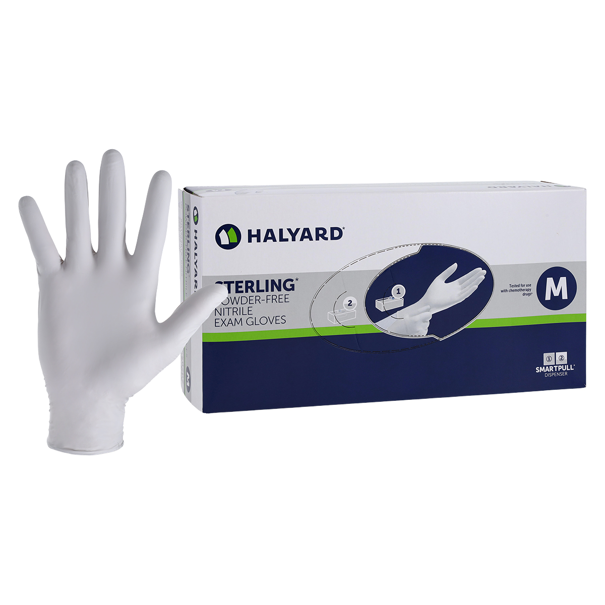 Sterling Nitrile Exam Gloves Medium Sterling Silver Non-Sterile 200/Bx