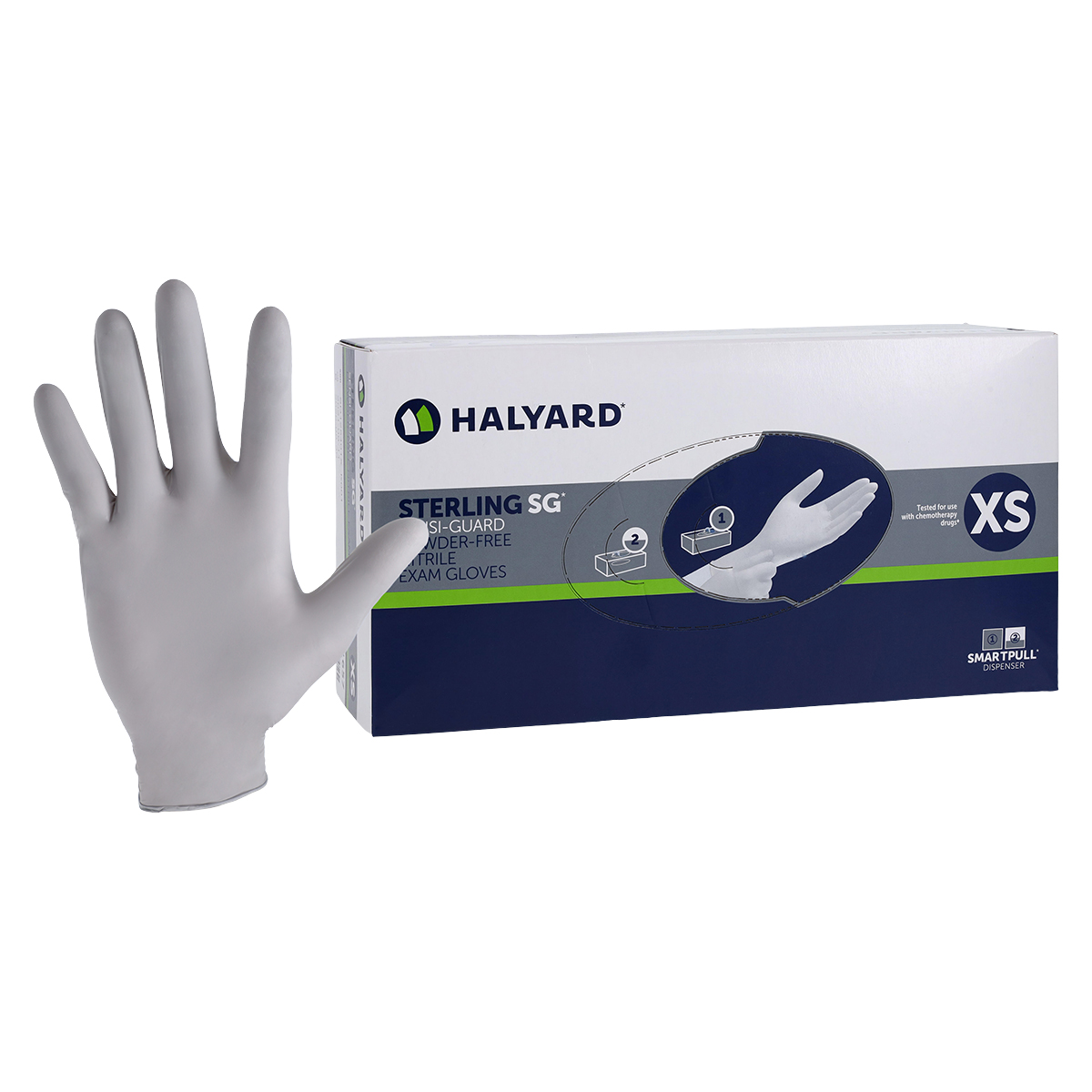 Sterling SG Nitrile Exam Gloves X-Small Sterling Silver Non-Sterile 250/Bx