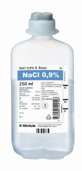 Fysiologisch zout NaCl 0,9% - 10x 250 ml