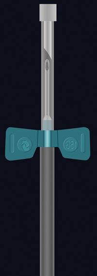 AV Fistula Needle Buttonhole Fixed Wing Twin Pack 17gx1" With SteriPick 250/Ca