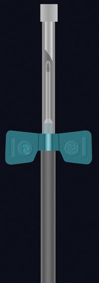 AV Fistula Needle Buttonhole Fixed Wing Single Pack 16gx1" With SteriPick 200/Ca