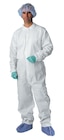 Staff Coverall Micropor Breathable Material X-Large White 25/Ca