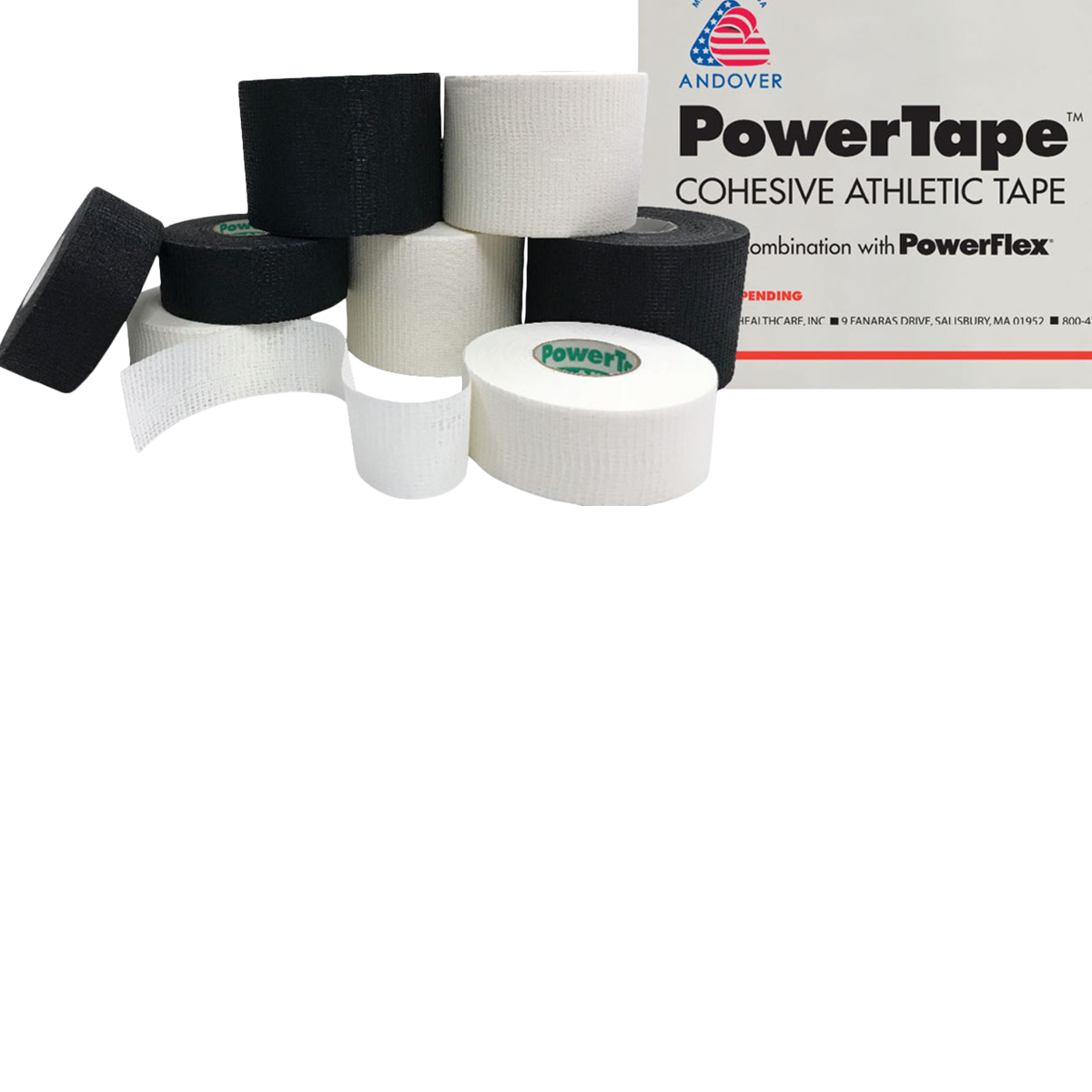 PowerTape Athletic Tape Synthetic Fiber 1.5"x15yd White Non-Sterile 32/Ca