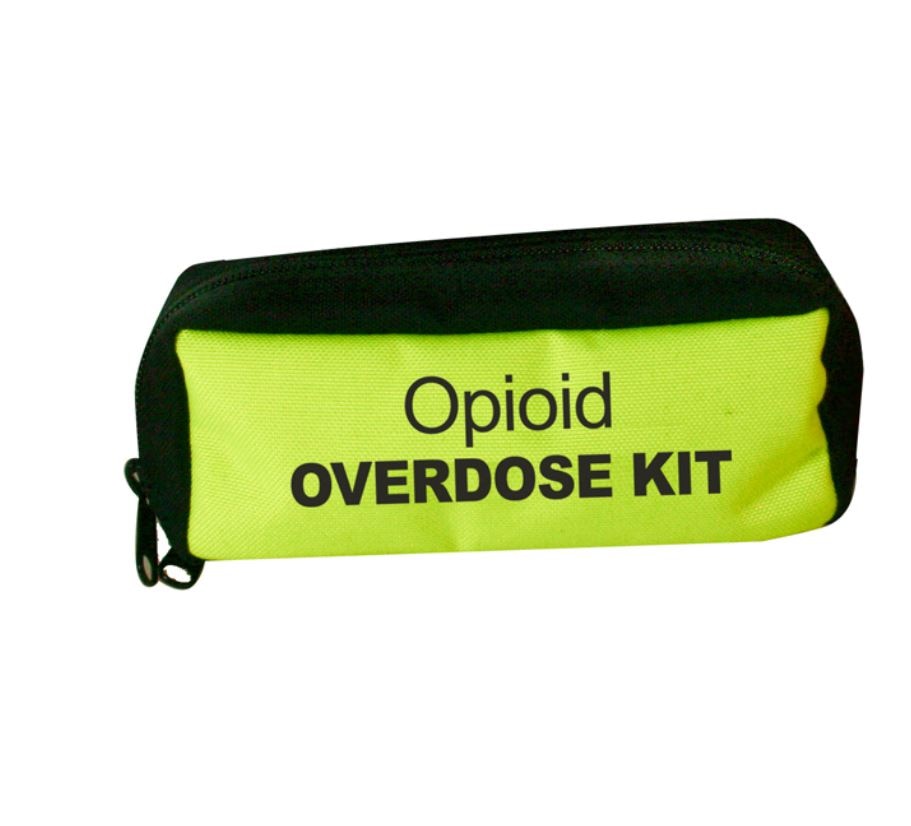 Narcan Opiod Overdose Bag 7.5x2x3.5" Yellow Zipper Closure No Handle
