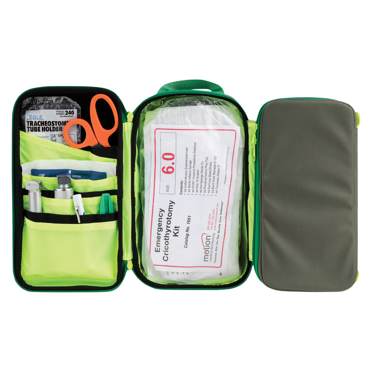 G3 Airway Cell 6x6.5x12" Green Zipper Closure 2 Handles