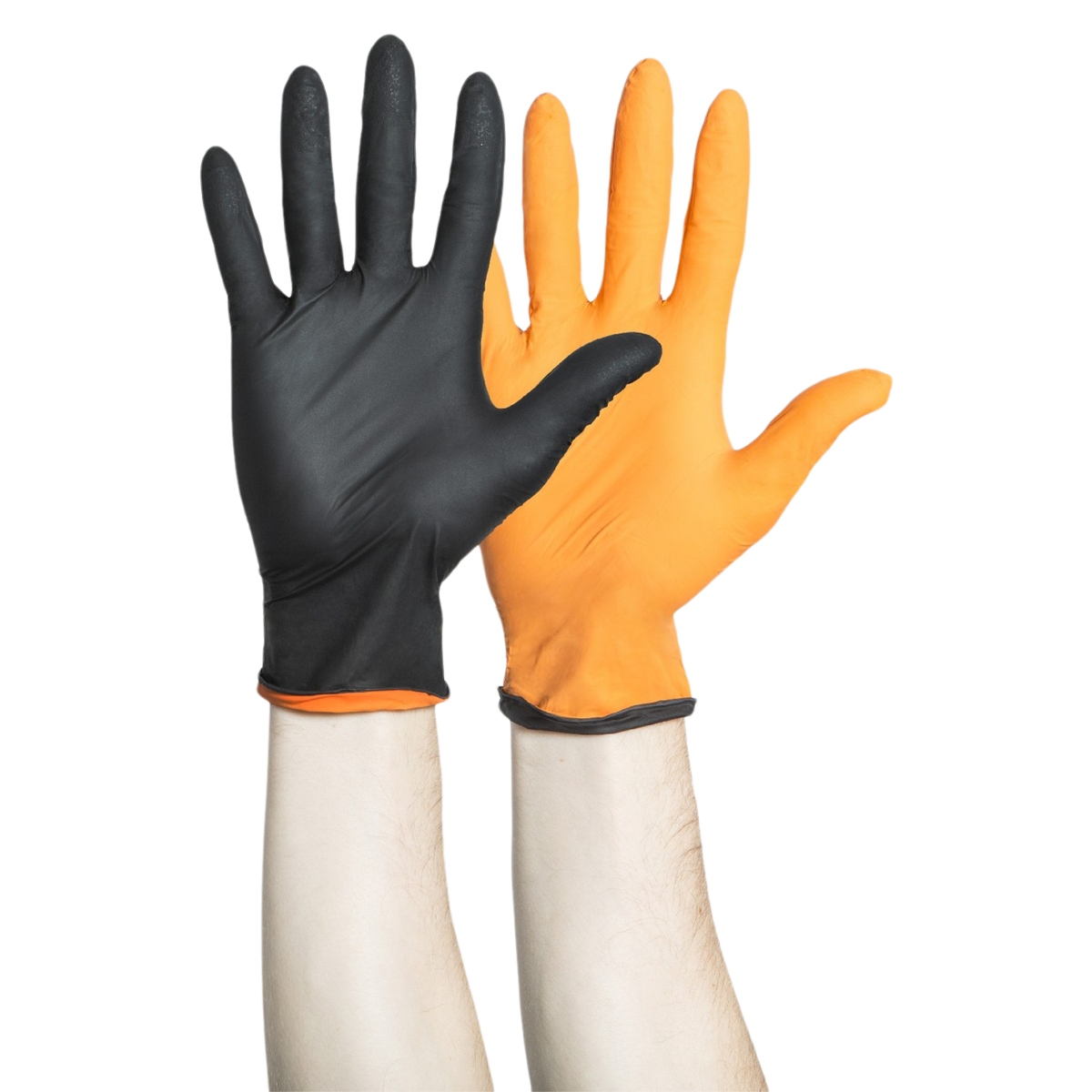 Black-Fire Nitrile Exam Gloves X-Small Black / Orange Non-Sterile 150/Bx