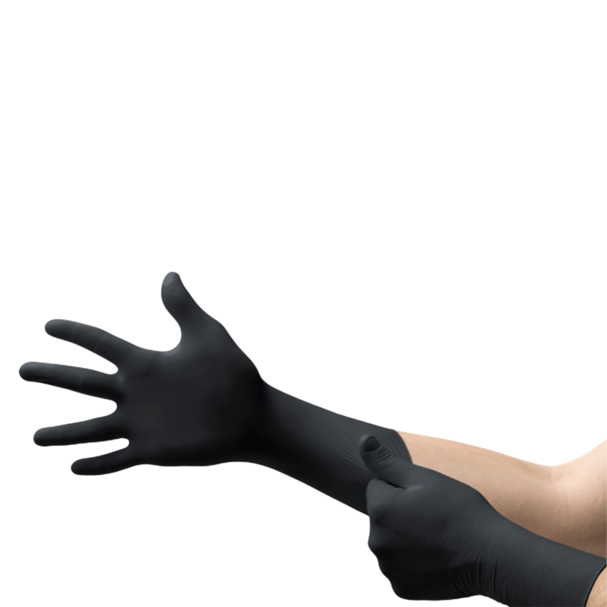 MICROFLEX MidKnight Xtra Nitrile Exam Gloves Small Black Non-Sterile 100/Bx