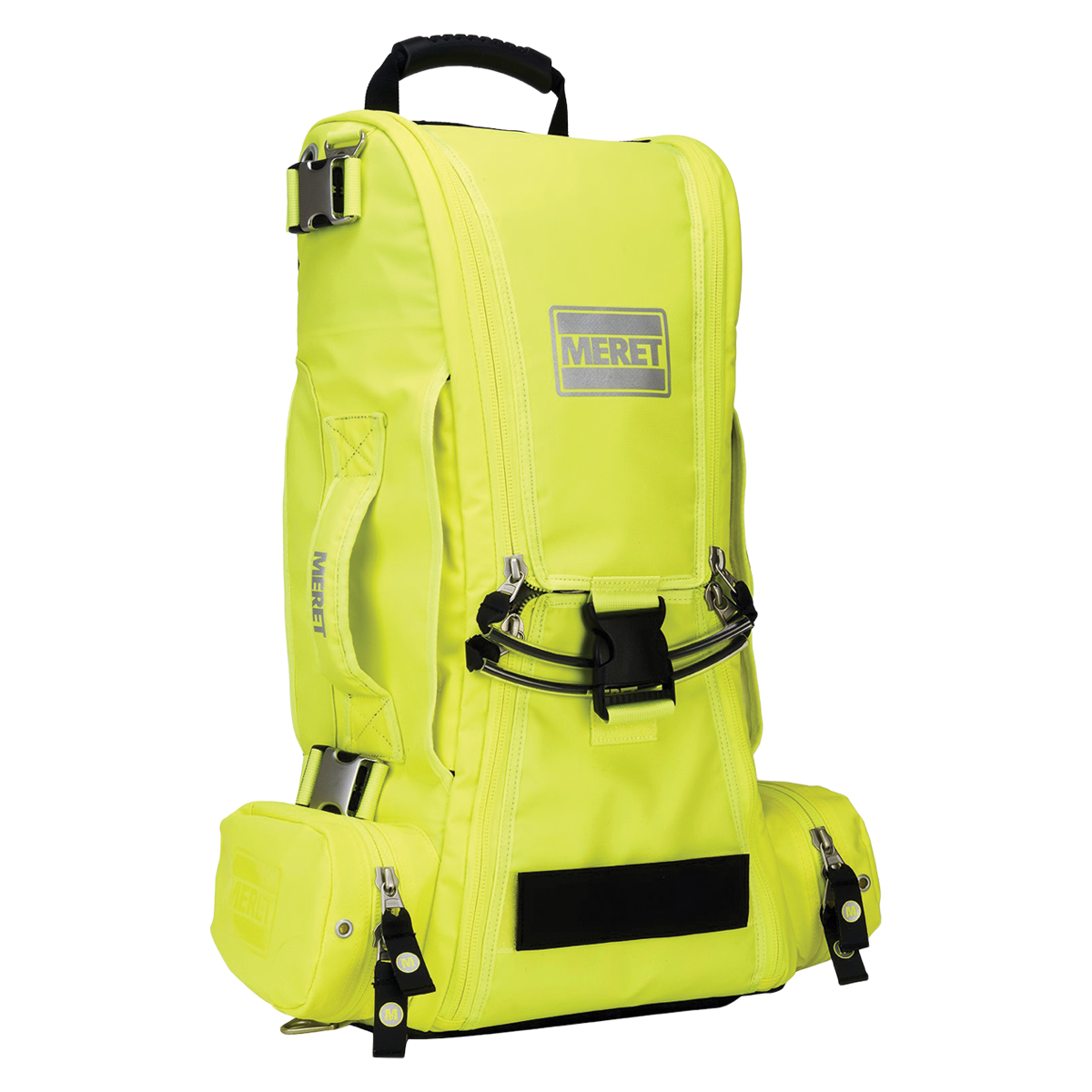 Meret Recover Pro X Response Bag 16.5x11x26x7.75" Hi Vsblty Ylw Zpr Tp Hndl