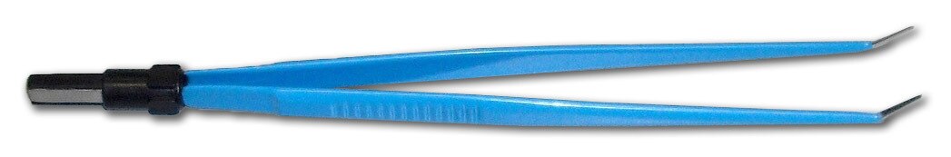 Bi-Polaire pincetten voor Alsatom - Pincet gebogen, 19cm, tip 1mm