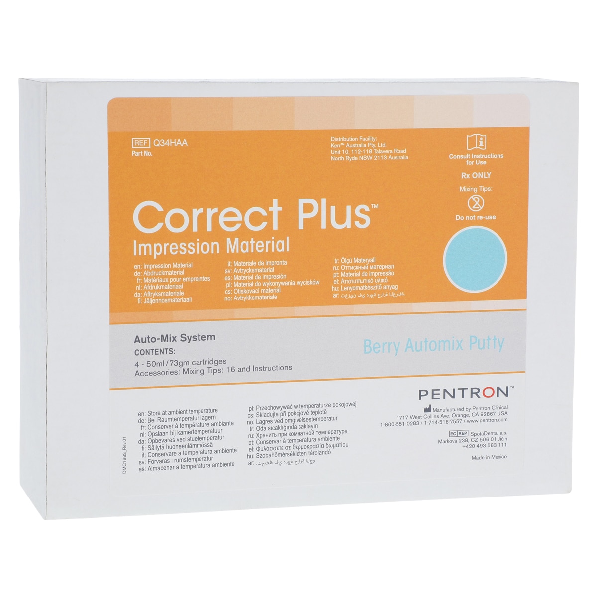 Correct Plus Q34HAA Impression Material Type Impression Material ...