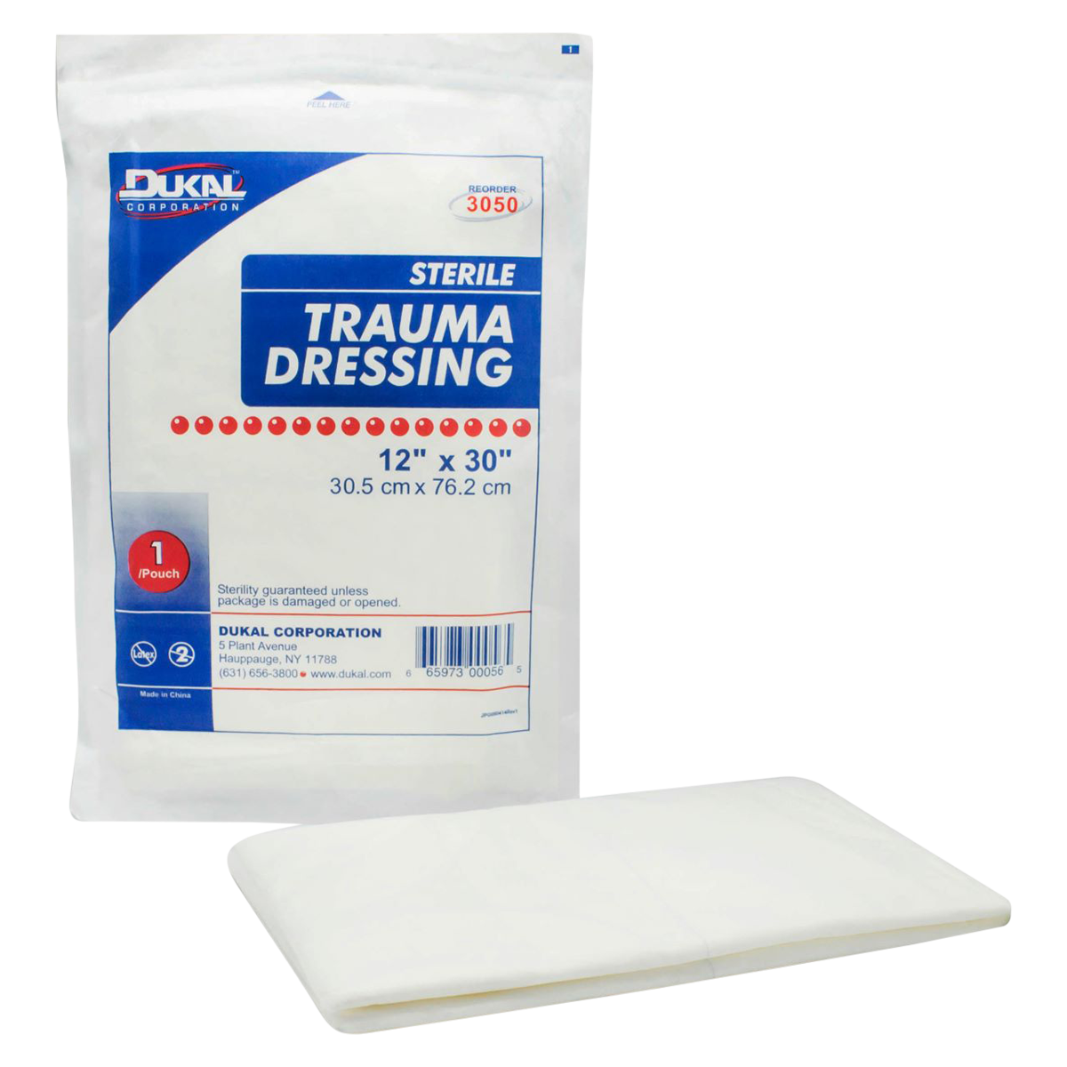 Cotton Multi-Trauma Dressing 12x30" Sterile Not Made With Natural Rubber Latex