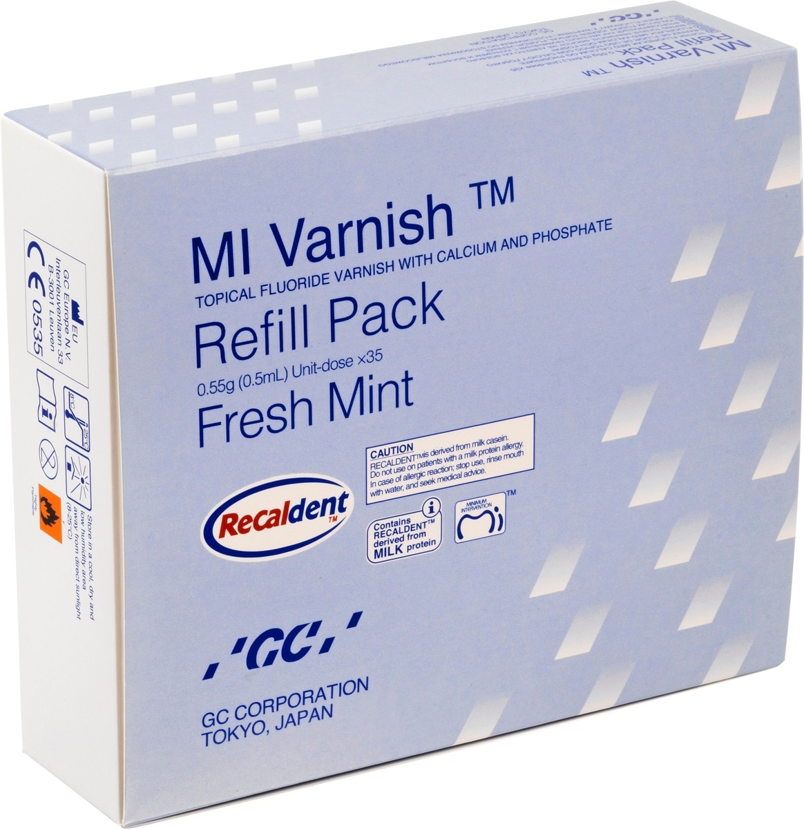 MI Varnish - navulling - Mint, 35 x 0,5 ml + 50 borsteltjes