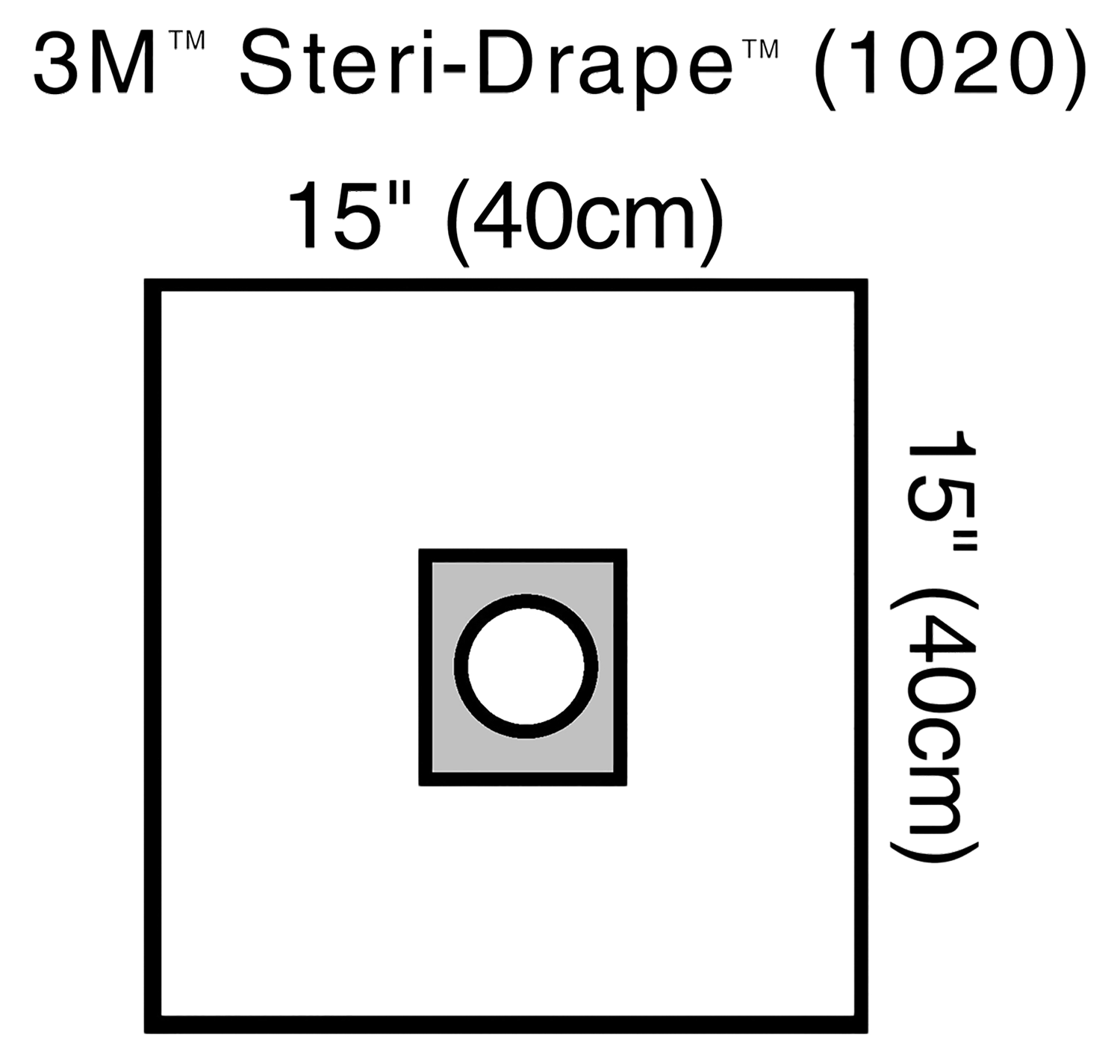 Steri-Drape 15x15" Sterile Surgical Drape Fenestrated