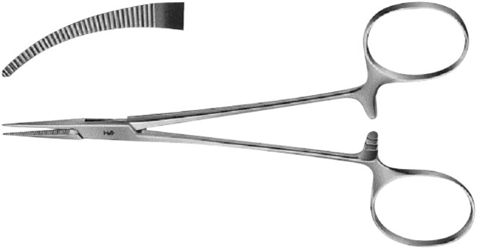Arterieklem Micro-Halsted gebogen - BH 109