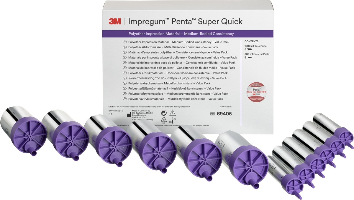 Impregum Penta Super Quick Medium Body - Value Pack - 69405, 6 x 300 ml Basispasta en 6 x 60 ml Kata
