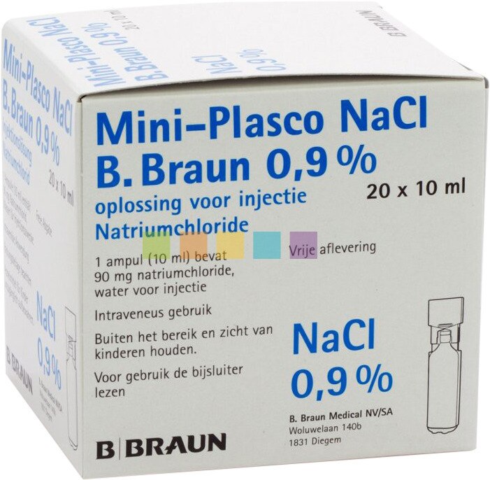NaCl 0,9% - 100 ampullen van 10 ml
