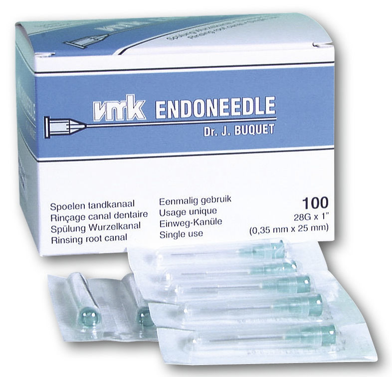 VMK EndoNeedle - stompe naalden - 28Gx1" (0,35 mm x 25 mm) - 100 stuks