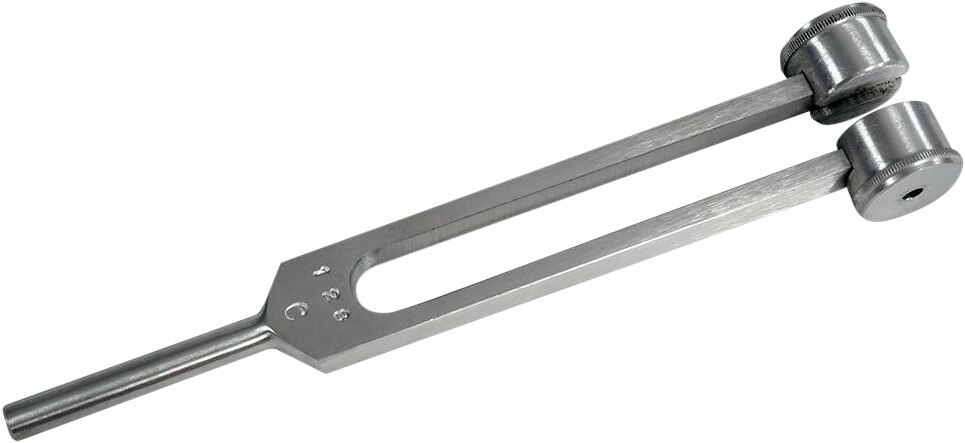 Stemvork met demper 128Mhz - C - 128 Mhz, aluminium
