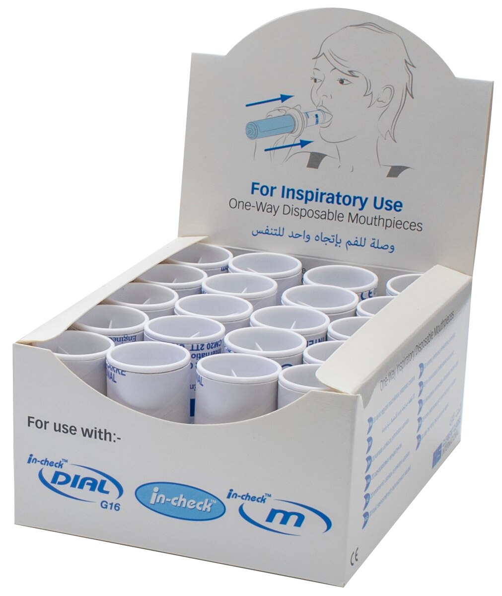 Incheck Dial G16 disposable mondstuk met 1 weg klep - per 100 stuks