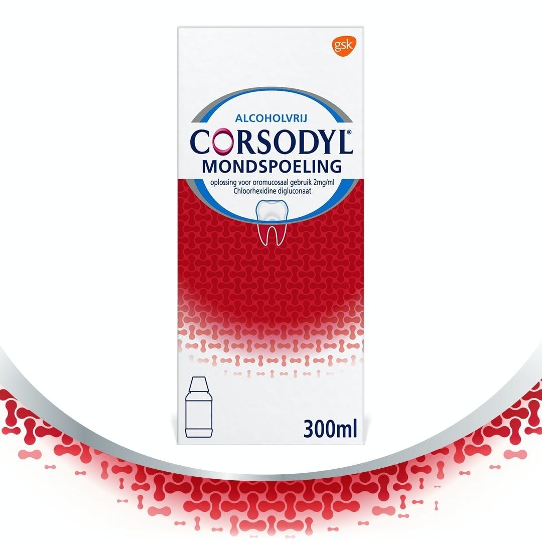 Corsodyl Mondspoeling - Fles, 300 ml