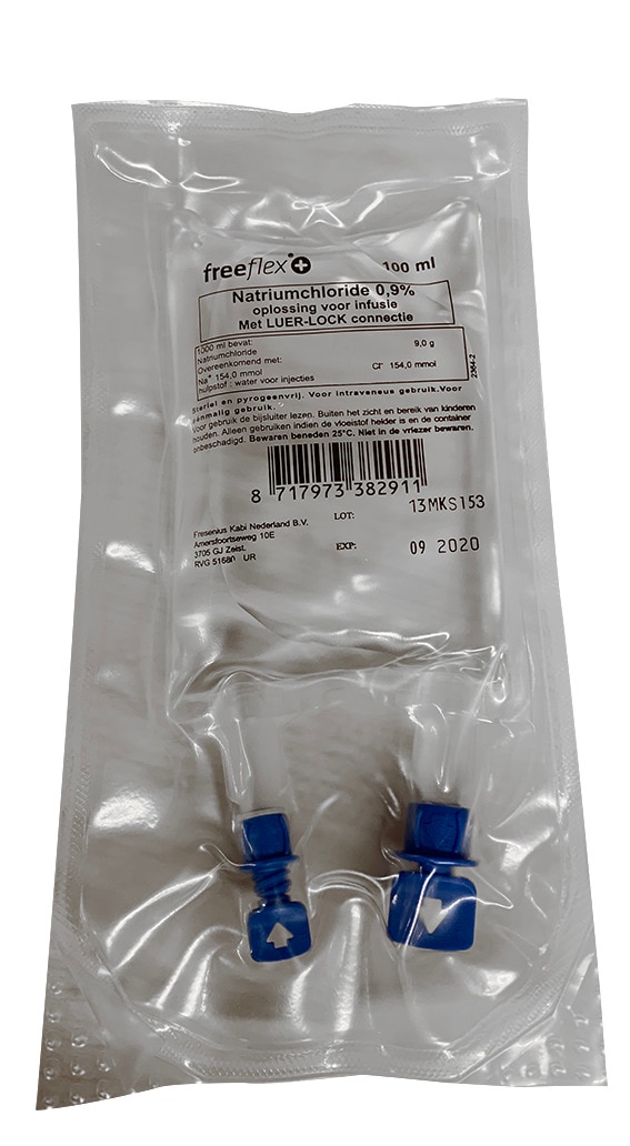 NaCl 0,9% met Luer-Lock connectie - 10 x 100 ml