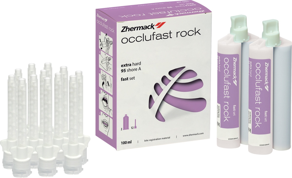 Occlufast rock extra hard - 2 x 50 ml en 12 mengtips