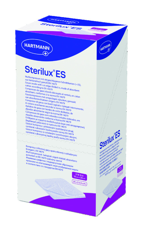 Compresses Stérilux ES - Stériles - 5x5 cm - Boîte de 30 blisters de 5- Hartmann