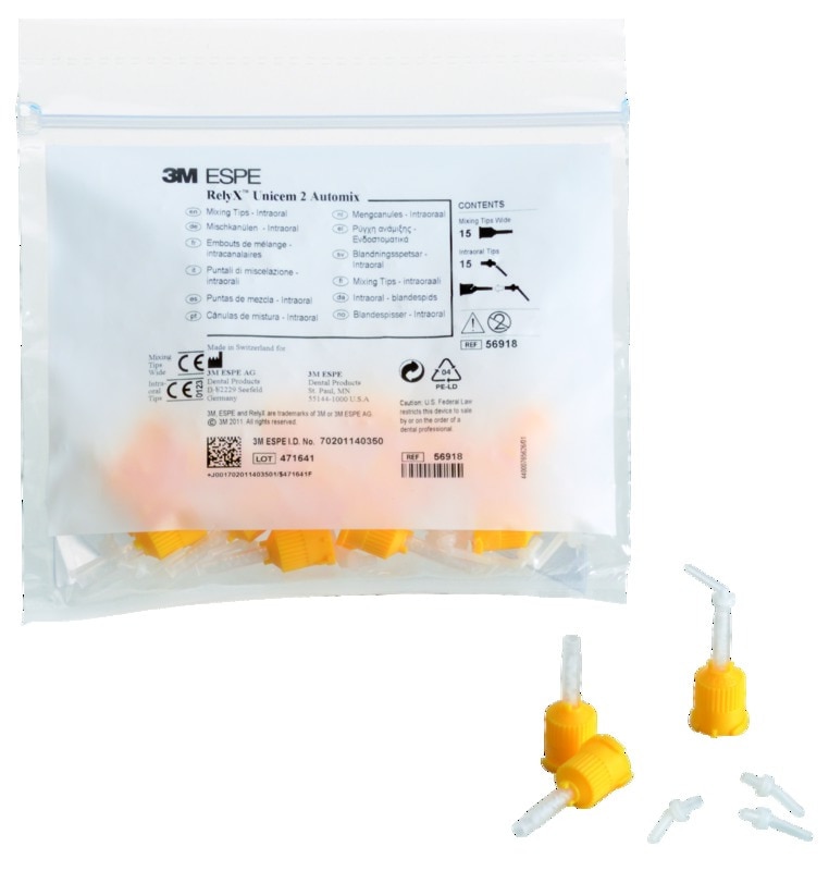 Accessoires RelyX Unicem 2 Automix 3M - Embouts mélangeurs larges + intra-oraux endo - Boîte de 2x15