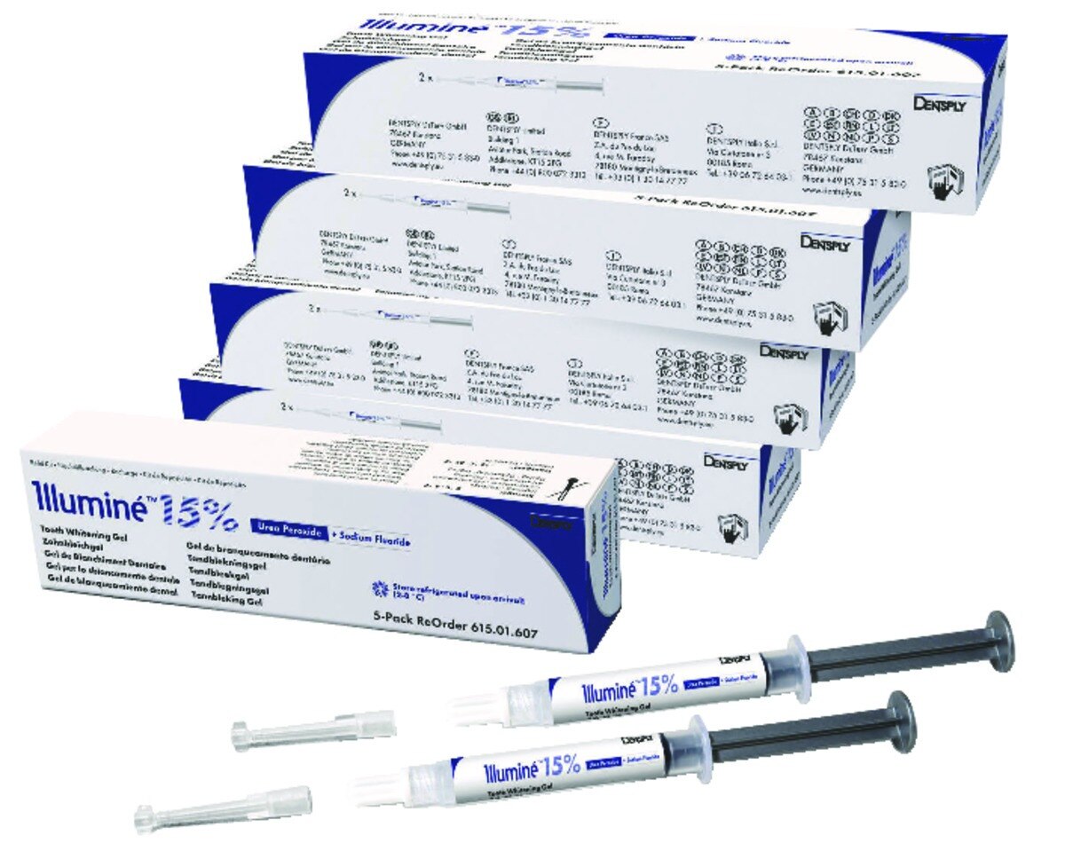 Kit de blanchiment dentaire à domicile - Illumine Home - Dentsply Sirona - 15 % - 5 boîtes de 2 seringues