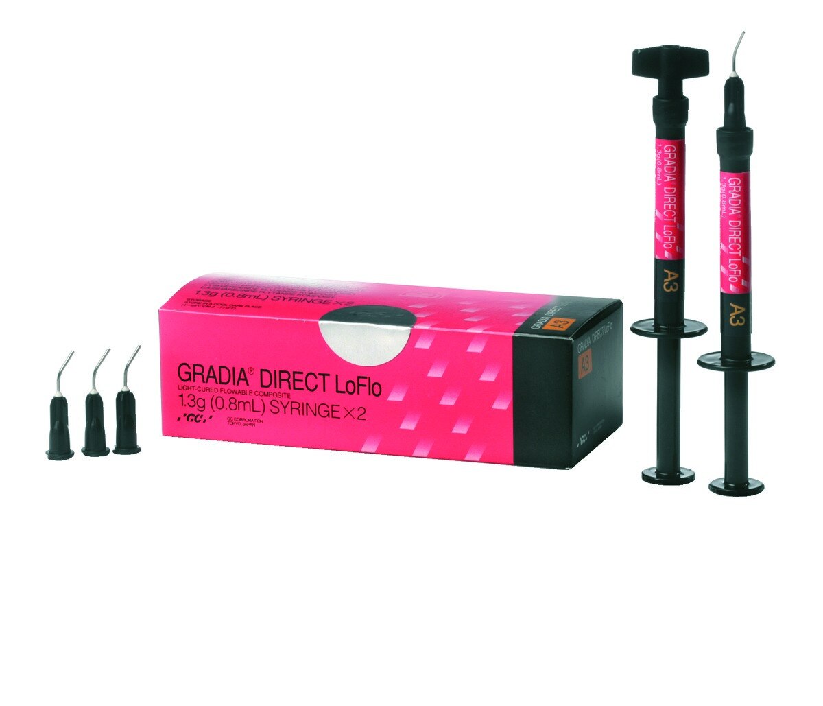 Gradia Direct Loflo GC - CV - Seringue de 1,3g - Boîte de 2