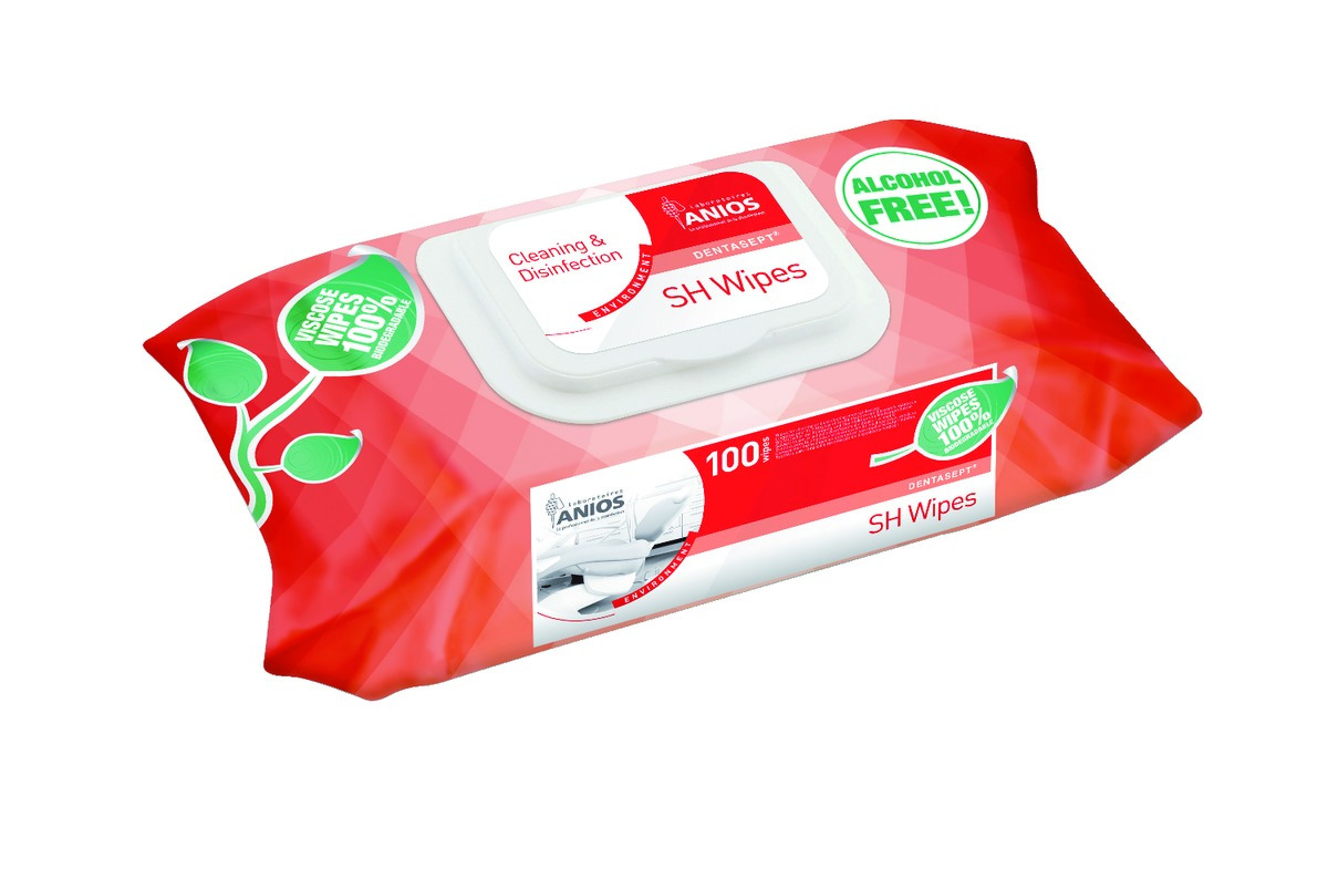 Lingettes Dentasept SH PRO WIPES ANIOS - Le sachet de 100 lingettes