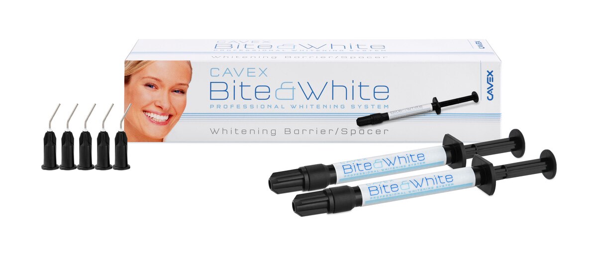 Bite&White Barrier Spacer - Verpakking, 2x 1 g en 5 tips