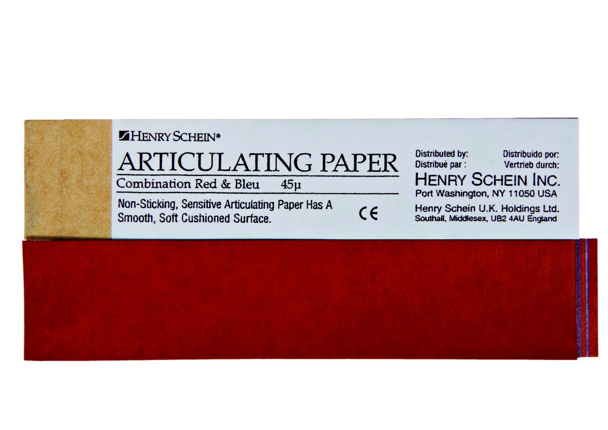 Articulating Paper HENRY SCHEIN - Rouge / bleu - Boîte de 12 cahiers de 12 feuilles