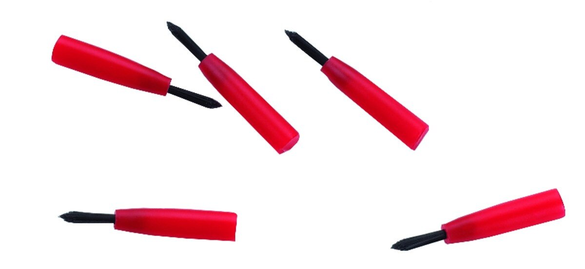 Embouts pinceaux HENRY SCHEIN - Courts fins rouges - Boîte de 100