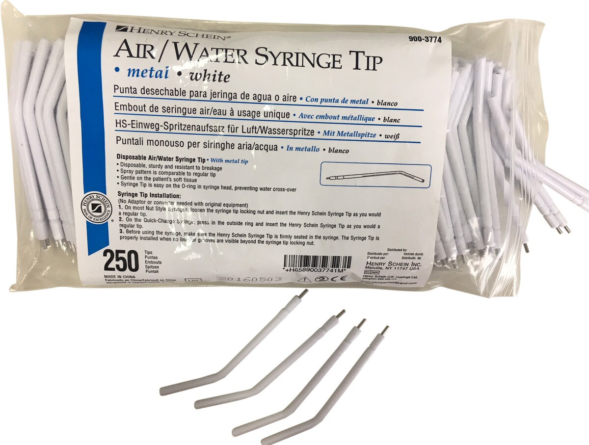 Air/Water Syringe Tips Metal - Verpakking, 250 stuks