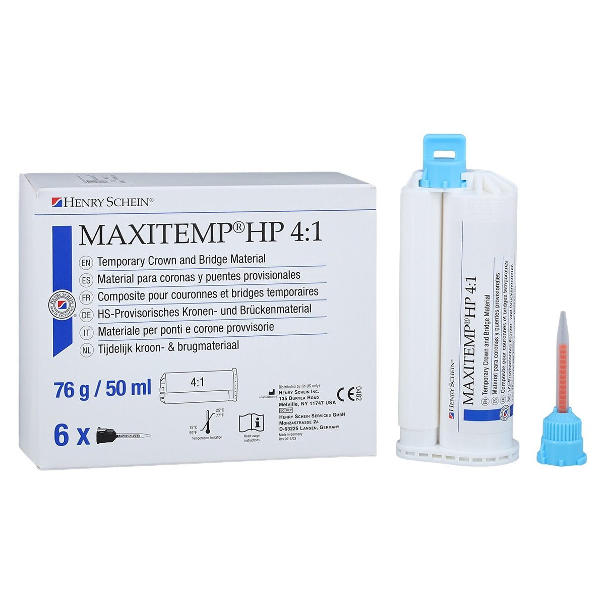 MaxiTemp HP Temporary Material 50 mL Bleach White Cartridge Kit