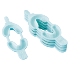 Acclean Dual Arch Fluoride Trays Foam Pedo With Hinge Aqua Disposable 30/Bx