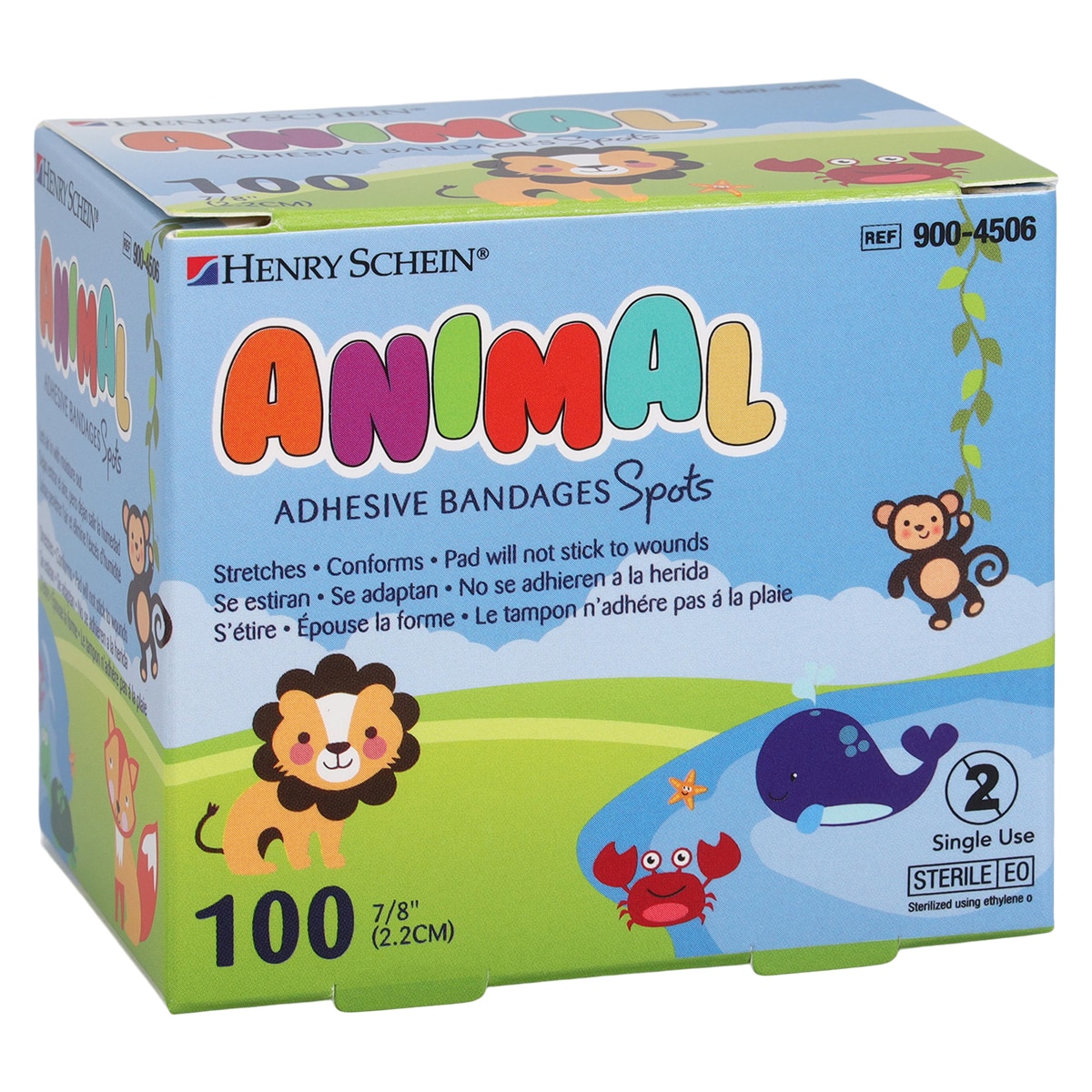 Adhesive Spot Bandage Plastic 7/8" Animal Sterile 100/Bx