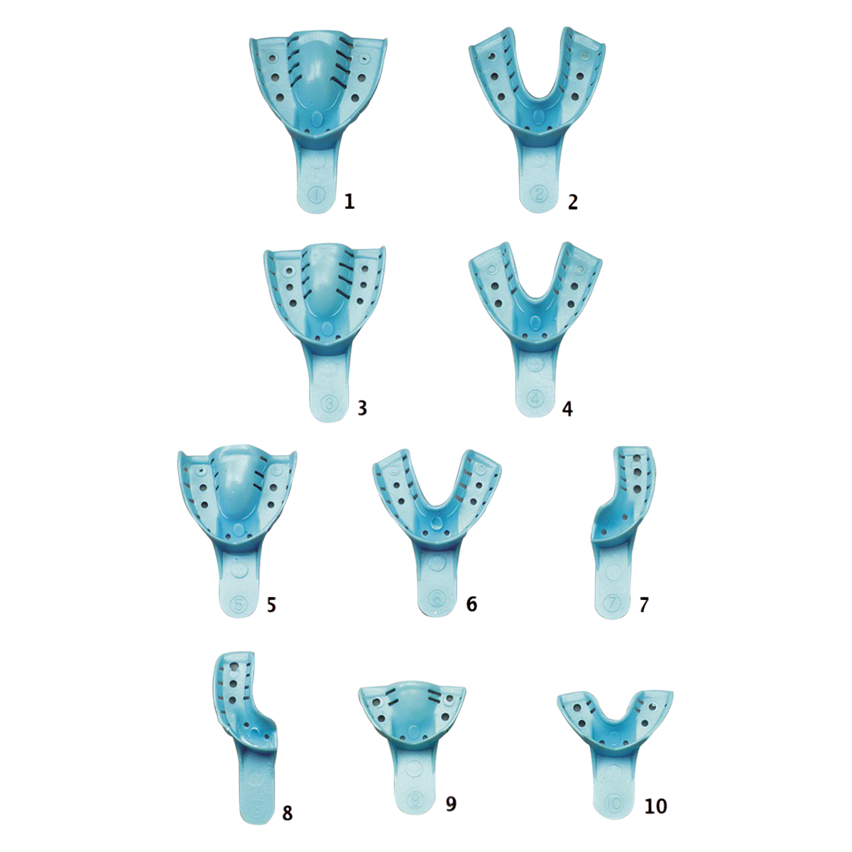 Disposable Single Arch Impression Tray Perforated 1 Large Upper 12/Pk