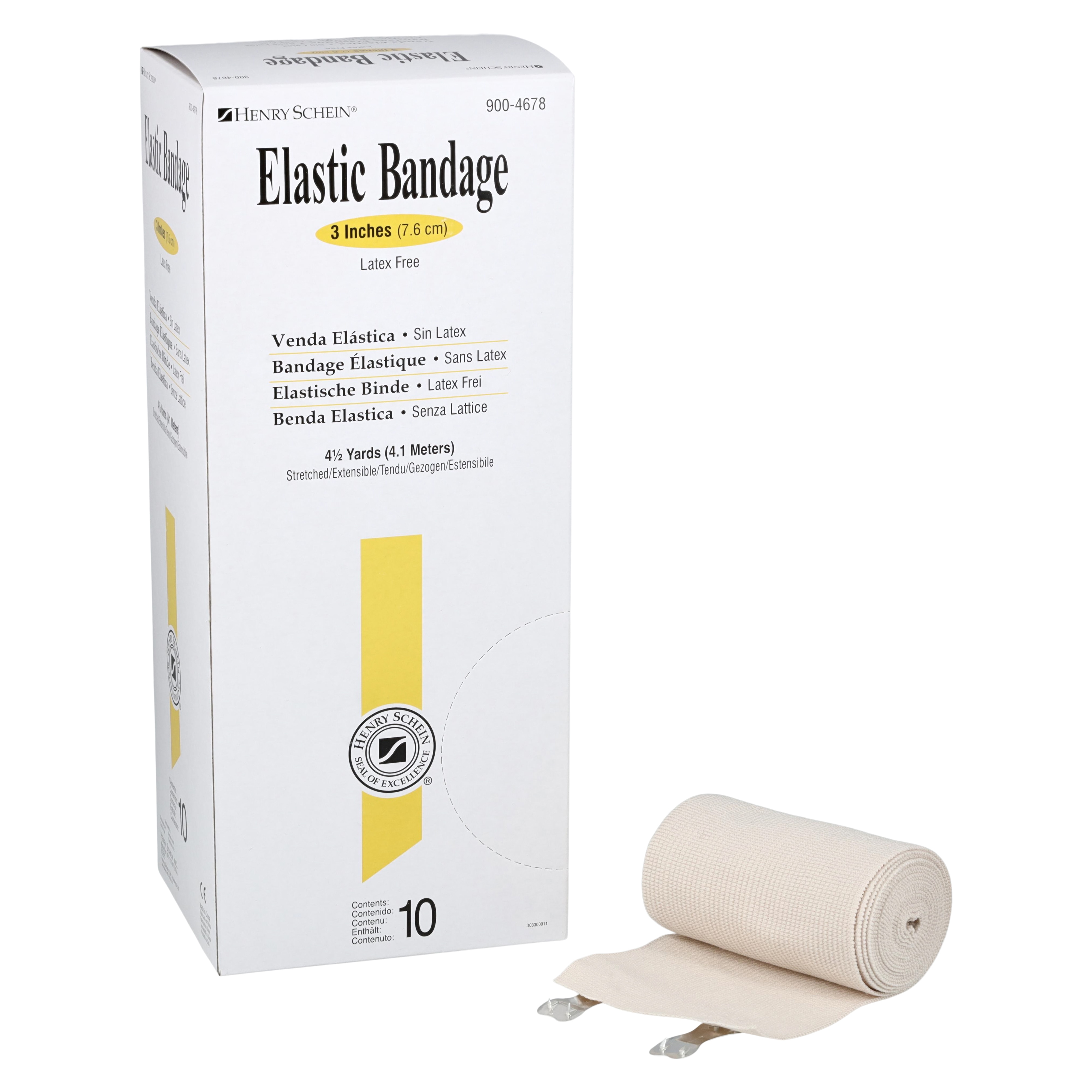 Stretch Bandage Elastic 3"x4.5yd Tan Non-Sterile 10/Bx