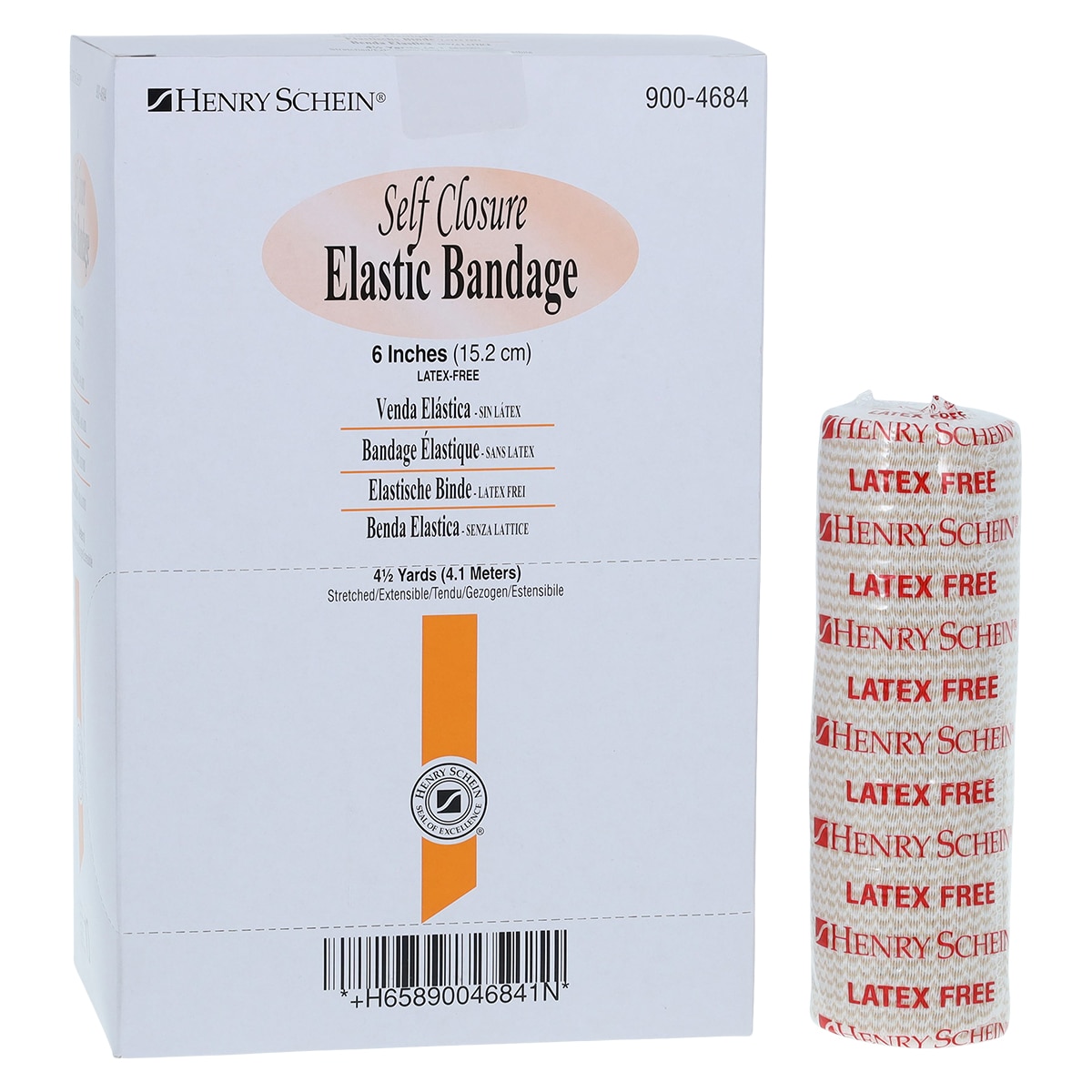 Stretch Bandage Elastic 6"x4.5yd Tan Non-Sterile 10/Bx